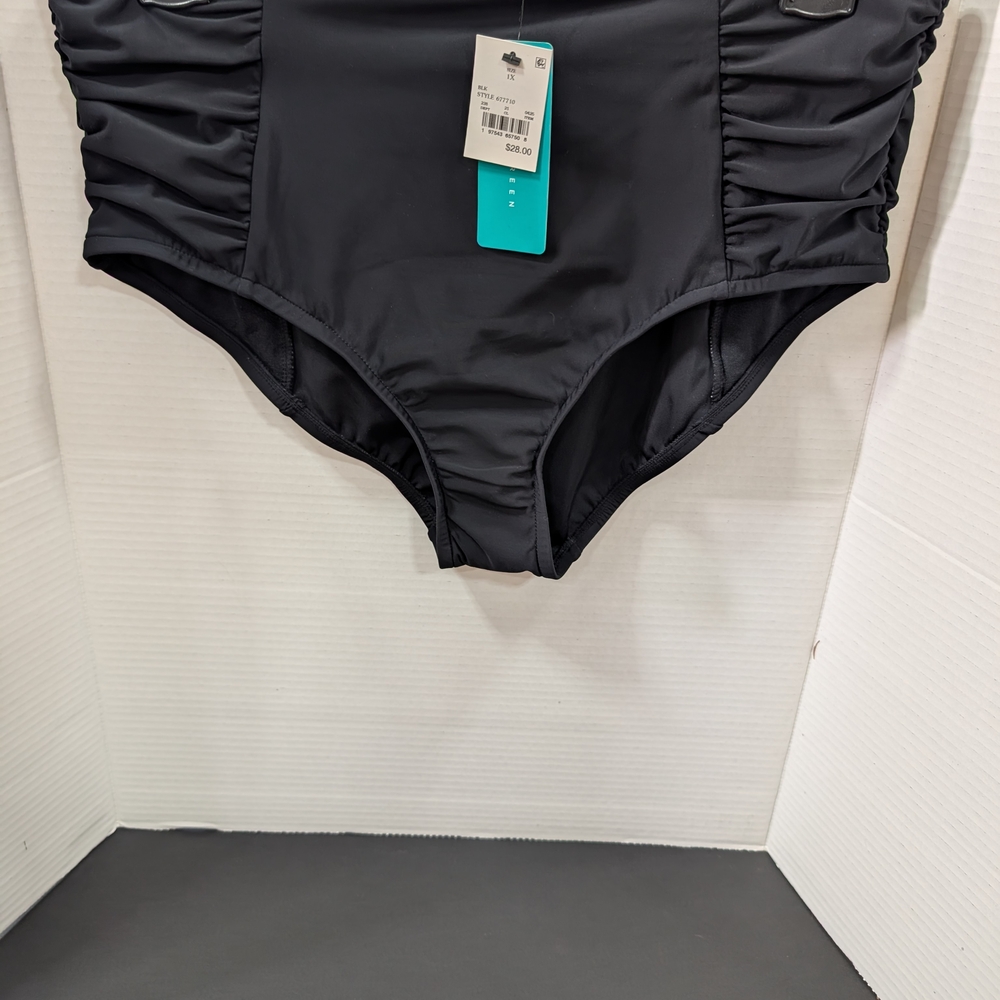 Aqua Green Elegant Black Bikini Bottom